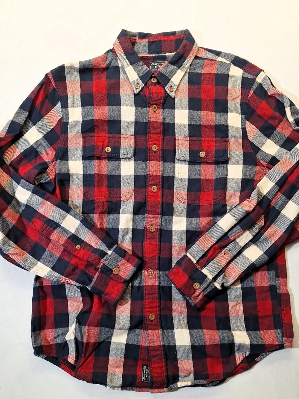 abercrombie fitch flannel shirt men's Lg